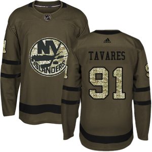 NHL New York Islanders Trikot #91 John Tavares Authentic Grün Salute to Service